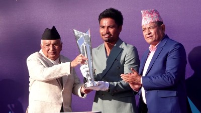  आईसीसी विश्वकपको ट्रफी नेपालमा, राष्ट्रपतिले गरे सार्वजनिक 